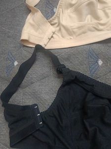 Comfortable Bra Set - Black &amp; Nude