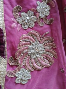 Exquisite Embroidered Purple Saree