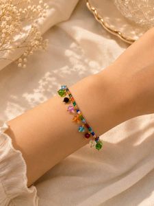 Colorful Beaded Charm Bracelet