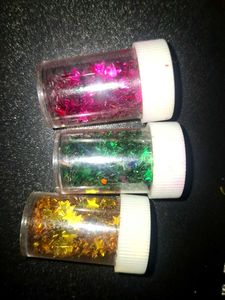 Set of 3 Glitter Star Containers