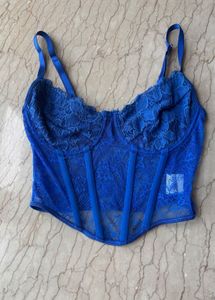blue corset top
