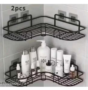 2-Tier Metal Corner Storage Rack (Pack of 2)