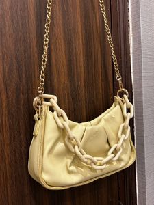 Cream Chain Shoulder and Crossbody bag