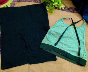 Calvin Klein bra with shaper shorts set