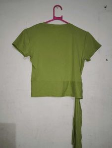 Lime Green Wrap T-Shirt