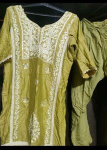 Elegant Embroidered Kurta with Pants