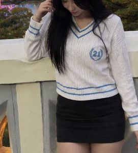 V-Neck Striped Sweater