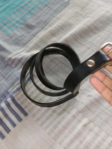 Classic Black Leather Belt