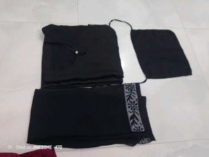 Elegant Black Abaya Full Set