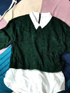 Dark Green Knit Sweater