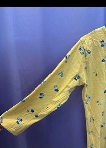 Yellow Floral Print Top