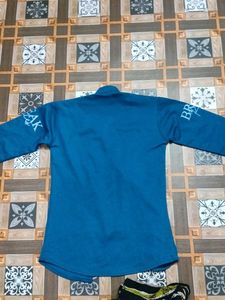 Blue Printed Casual Shirt