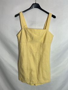 Bershka Yellow Mini Dress lining Shorts insid