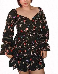 Chic Floral Print Mini Dress