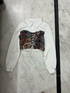 Floral Corset With White Shirt