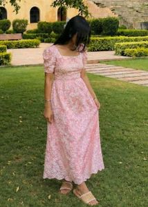 Pretty Pink Floral Maxi Dress