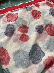 Elegant Rose Print Saree(new saree)