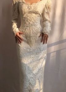 vintage pearl &amp; lace Embellished Gown dress