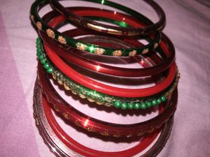 Multicolored Glass Bangles Set 2