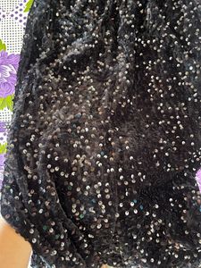 Sparkling Black Sequin Maxi Dress
