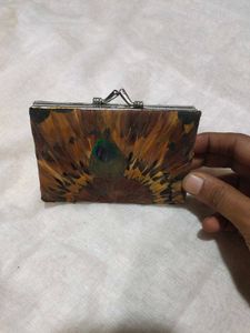 Unique Feather Clutch Purse