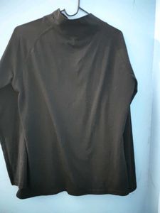 Black Quarter Zip Long Sleeve Top