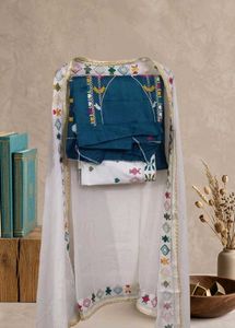Embroidered Cotton Kurta Set