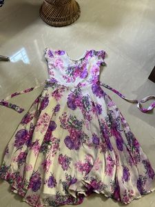 Floral Print Girls' Dress