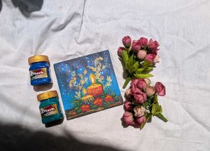 Mini candle hand-painted Art/ Painting