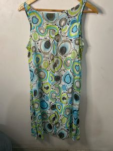 Boho Circle Print Sleeveless Dress
