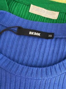 Bright Blue Ribbed Long Sleeve Top