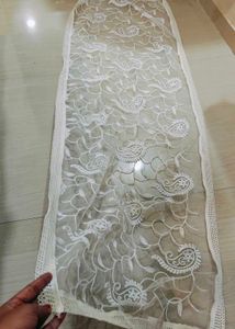 Net White Dupatta