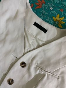 Cream Woven Vest