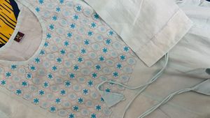 Sky Blue Embroidered Anarkali Kurta