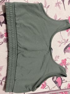 Cute Green Crop Top, Bust-34