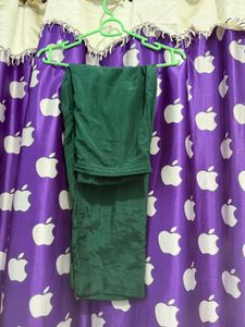 Bottle Green embroidery Kurta set