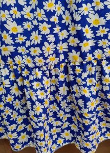 Daisy Print Smocked Dress