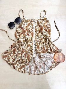Boho Paisley Print Camisole Top