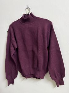 Burgundy Turtleneck Sweater