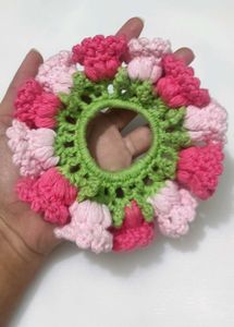 Floral Crochet Hair Tie