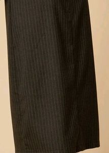 Classic Pinstripe Button-Down Skirt