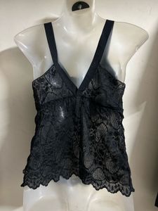 Elegant Black Lace Camisole Top