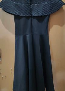 cottage theme black mini dress