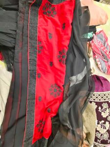 2 combo Embroidered Saree