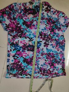 Floral Print Short Sleeve Top