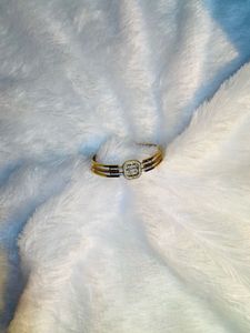 Elegant Gold &amp; Crystal Bangle Bracelet