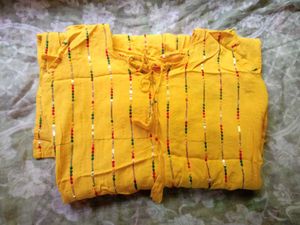 pack of 2 Yellow Kurta with Sequins