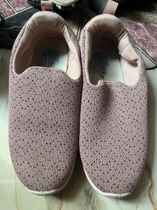Comfy Pink Knit Slip-On Shoes