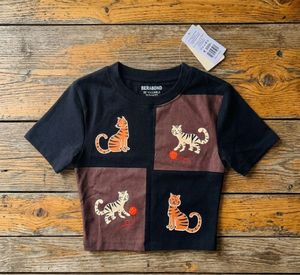 Cute Cat Patchwork Crop Top🐈