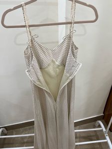 Off White Chic Polka Dot Maxi Dress